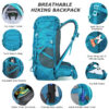 e3399801f122b5c7 WESTTUNE 50L Hiking Backpack with Rain Cover Multifunctional Mountaineering Bag Outdoor Rucksack for Travel Trekking Camping