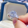 3CT Moissanite Sterling Sier Original Certified For Women Plated Au750 D Color VVS Lab Diamond Engagement Wedding Jewelry