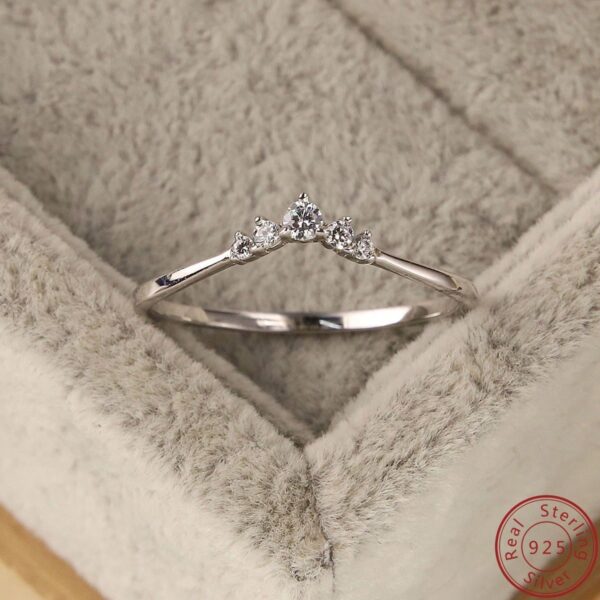 e35483aafd11b9bd New 100% S Sterling Sier European and American Fashion Crown Diamond Versatile Forest Style Women's Zircon Ring