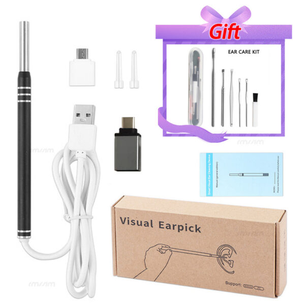 e3550a9b68a76f11 Medical In Cleaning Endoscope Spoon Mini Camera Picker Wax Removal Visual Ear Mouth Nose Otoscope Support Android PC