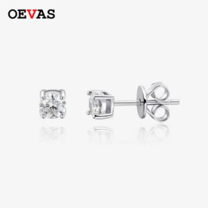 e35dbb5326766a5a OEVAS Real 0.1ct 0.5ct D Color Moissanite Stud Earrings For Women Top Quality 100% 925 Sterling Silver Wedding Jewelry