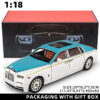 1:18 Rolls-Royce Phantom Car, Zinc Alloy Pull Back Diecast Car with Sound and Light, Realistic Modeg Model Toy