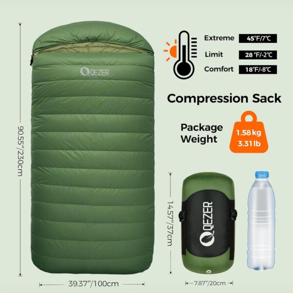 e37171605ffa708a XL Sleeping Bag, Suitable for 4 Seasons Oversized Ultralight Backpacking Sleeping Bag for Adults, Great for Camping and Hiking
