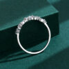 2024 NEW Trend Diamond Couple Rings For Women Real S Sier Rectangle Crystal Zircon Engagement Valentine Gift Jewelry