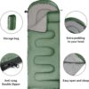 Sleeping Bag With Hood, 3 Season Waterproof Warm Lightweight Rectangular Envelope Camping Sleeping Bag for Adults Camping, Hiking, Backpacking, Traveling, Outdoor & Indoor Activities