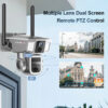 e395f08c8aca2f41 LS VISION 12MP 6K 10X Zoom Dual Screen Solar Camera Outdoor 4G/WiFi 2 In 1 Three Lens Dual PIR Detection Auto Tracking CCTV Cam