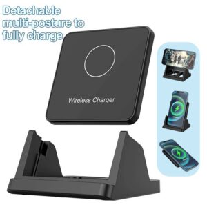 e3a3a85b3f4bd7ac 30W Wireless Charger Pad Stand Desktop Ultra-thin Mobile Phone Fast Charging Dock Station For iPhone 15 14 13 12 Samsung Xiaomi
