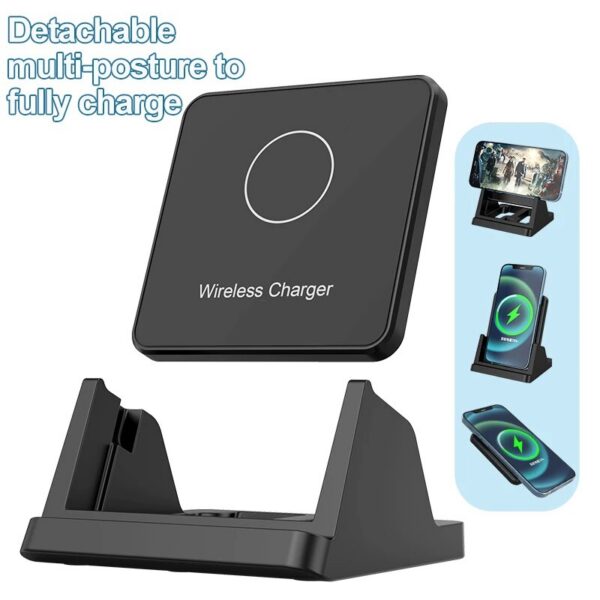 e3a3a85b3f4bd7ac 30W Wireless Charger Pad Stand Desktop Ultra-thin Mobile Phone Fast Charging Dock Station For iPhone 15 14 13 12 Samsung Xiaomi