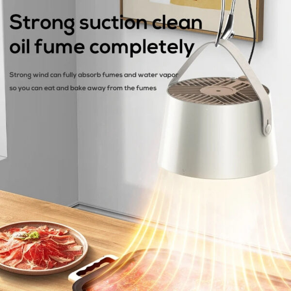 2024 New Portable Exhaust Fan Small Kitchen Extractor Barbecue USB Supply Desktop Range Hoods Mini Suction Cooker Hood