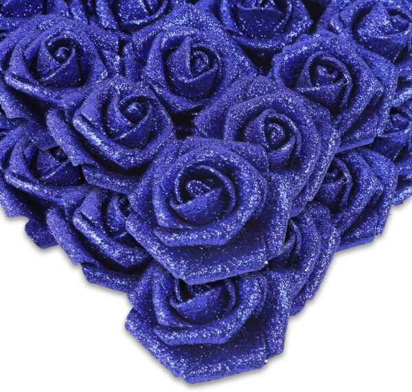 e3b7a9f4385e9166 IPOPU Artificial Flowers, 25pcs Foam Glitter Roses Glitter Foam Rose Foam Rose with Stem for DIY Wedding Bridal Bouquet Home Party Decoration(Coffee)