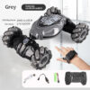 e3bb74a5a2addbb5 4WD RC Drift With Music Led Lights 2.4G Gesture Radio Remote Control Spray Stunt 360° Rotating Climbing Car Toys Gift