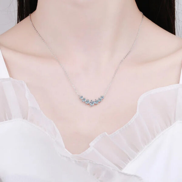 e3cd40d9f21e9685 Moissanite Necklace for Woman Wedding Fine Jewely with Certificates 925 Sterling Sliver Plated 18k White Gold Necklace