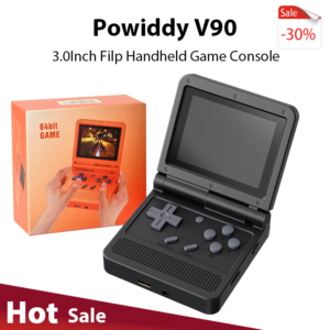 e3d4641114f95feb Powkiddy V90 3.0Inch IPS Screen Retro Video Open Source PS1 Mini Portable Handheld Game Console 64G 15000Games