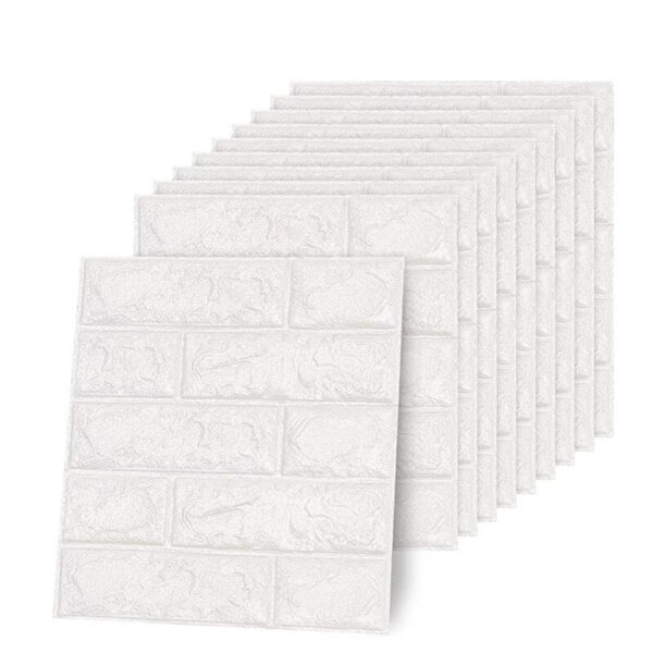 e3d5def094da4904 3D Three-dimensional Wall Self-adhesive Wallpaper Anti-collision Decorative Stickers 10pc