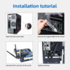 Wi-Fi 6E intel AX210 PCIe Wifi Card 2.4G/5G/6GHz 5374Mbps PCI Express Wireless Network Cards Bluetooth 5.3 WiFi Adapter for PC
