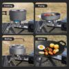 e3d9927c3c129bab Odoland Portable Camping Stove 3800W Gas Stove Collapsible Backpacking Stove with Storage Bag for Indoor Outdoor Cooking Hiking and Picnic