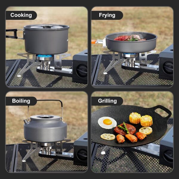 e3d9927c3c129bab Odoland Portable Camping Stove 3800W Gas Stove Collapsible Backpacking Stove with Storage Bag for Indoor Outdoor Cooking Hiking and Picnic