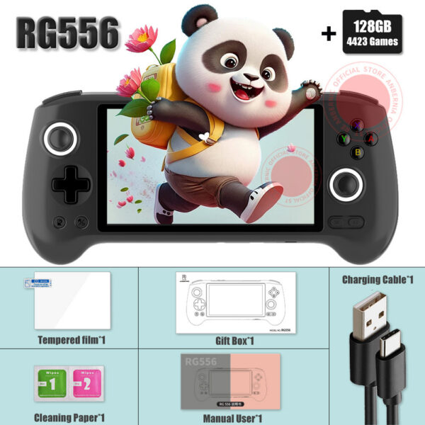e3db10b2133b4940 ANBERNIC RG556 Retro Handheld Console 64bit Android 13 System Unisoc T820 5.48-inch AMOLED Screen Hall Joystick Game Player