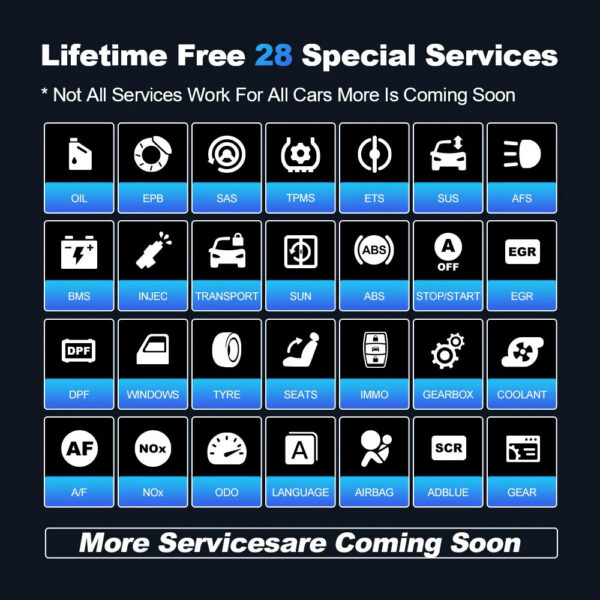 MUCAR VO6 Professional Car Diagnostics Tools Full System 28 Reset ECU Coding Bidirectional Test Erase Error Code OBD2 Scanner