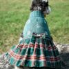 e3eadcc4d8c25639 White Embroidery Snowflake Ugly Vintage Knit Reindeer Holiday Festive Christmas Dog Sweater Dress for Puppy,X-Small (XS) Size Back Length 9"