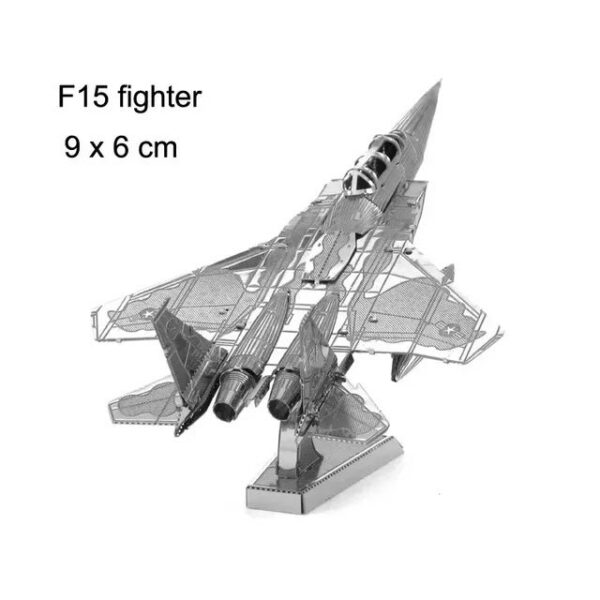 3D Metal Military J-20 J-10B SU-34 KA-50 Fighter UFO RAH-66 Helicopter DIY Handmade Assemble Model Jigsaw Puzzles