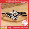 With Credentials 100% Original Sterling Rings Women's 1 Carat Imitation Diamond Ring Sier Jewelry Wedding Band