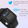 B57 Smart Watch Waterproof Fiess Tracker Sport for IOS Android Phone Smartwatch Heart Rate Monitor Blood Pressure Functions #002