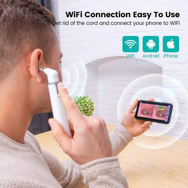 Wireless WiFi Pick Otoscope Camera Borescope Luminous Wax Cleaning Teeth Oral Inspection Health Care Ear Cleaner