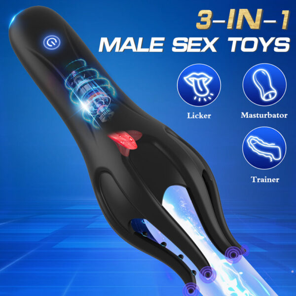 e417801d028b14ed Glans Trainer for Men Powerful Vibrating G Spot Masturbator Soft Fingertip Prolong Endurance Massage Vibrator Erotic Toys