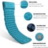 Coziya Matelas, Camping-Matratze, 5 cm Ultraleichte Aufblasbare Camping-Matratze, Aufblasbares Schlafpad Mit Eingebauten Kissen, Zum Campen, Reisen, Zuhause, BüRo,Blue