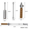 Wood Handle Removable Three-stage Burner Outdoor Camping Torch Cooking Bbq Igniter Cassette Gas Tank Highpower Flame Gun