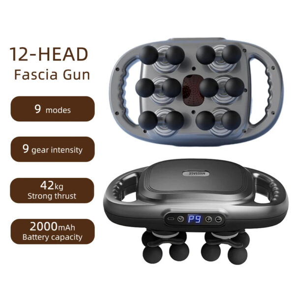 e42d85f634c304e0 16-Head Fascia Gun High-Frequency Vibration Body Massage Gun Back and Waist Massager Neck Shoulder Massager Muscle masajeador