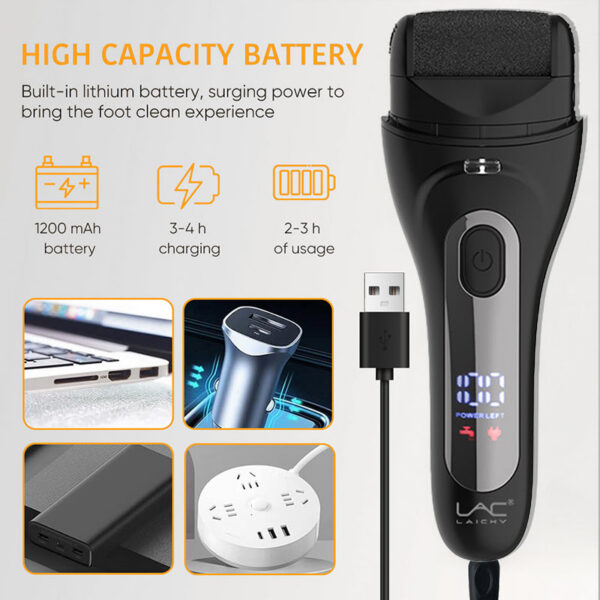 New Cross-border Electric Grinder Dead Skin Excicure Light Digital Display Peeling hine Callouse and Foot Waterproof
