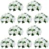 NUPTIO Flower Balls for Wedding Centerpieces - 2 Pcs 9.5 inch Diameter Fake Flower Ball Arrangement Bouquet Party Centerpieces for Tables - Dusty Blue Rose Bouquet Centerpiece Flowers for Table