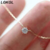 e4419b43872e8ff8 LGKGL Sterling Sier Sparkling Clavicle Chain Choker Simple 5A Zircon Gypsophila Pendant Necklace For Women