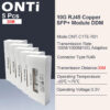 ONTi 10G RJ45 Copper SFP+ Module 10GBase-Tx Ethernet Fiber Optic FTTH Compatible with Cisco/Mikrotik Switch 30m / 80m
