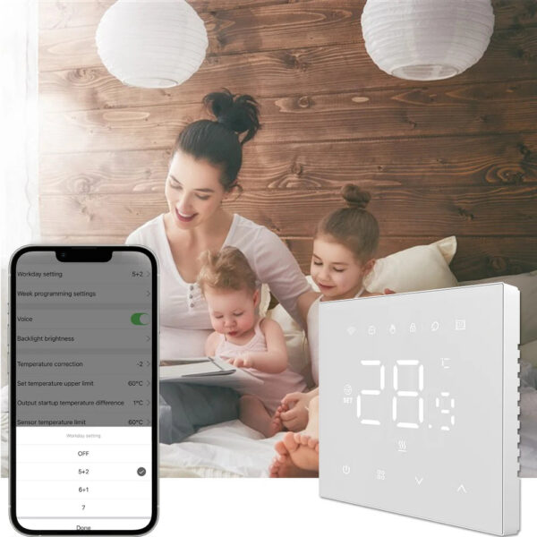e470bb7045e0277b AVATTO Tuya WiFi Smart Thermostat Underfloor Heating System for Gas Boiler Electric Heating Work with Alexa Google Home