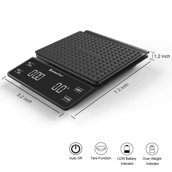e4740368ab0127e2 Kitchen Tools Coffee with Timer Digital Multifunction Weighing 3kg/0.1g Pour Over Drip Espresso Scale LCD Display