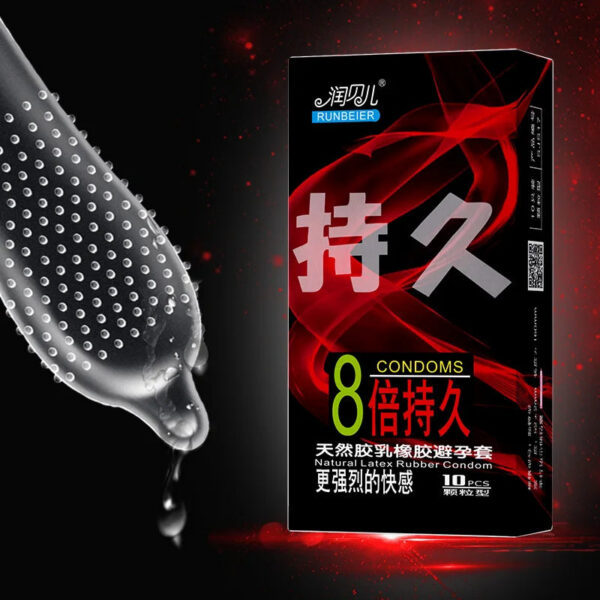 e4766693fd98af49 Ultra Sensitive Condom with Mace Pointed Design 10 PCS Lubricated Latex Condom Natural Feeling Safety Sex Accessories