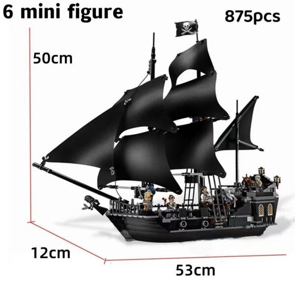 e48559d8c74d0011 Pirates The Black Pearl Queen Anne's Revenge Ship Boat Fit 4195 4184 Model Building Block Moc Caribbean POTC Toys Christmas Gift