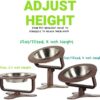 Adjustable Raised Cat Food Bowl, Tilted Elevated Bowl (1-Pack, Black)