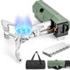 e4afcd2401b09955 Orifesio Foldable Camping Stove, 2600W Portable Butane Stove with Windshield and Storage Bag, Ideal for Camping, Picnic, Hiking, Home, Travel