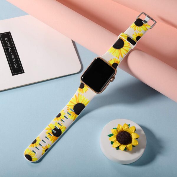 Laffav Compatible with Apple Watch Band 41mm 40mm 38mm iWatch Series 9 & Ultra 2 & SE & Ultra & Series 8/7/6/5/4/3/2/1 for Women Men, Colorful Jellyfish, M/L