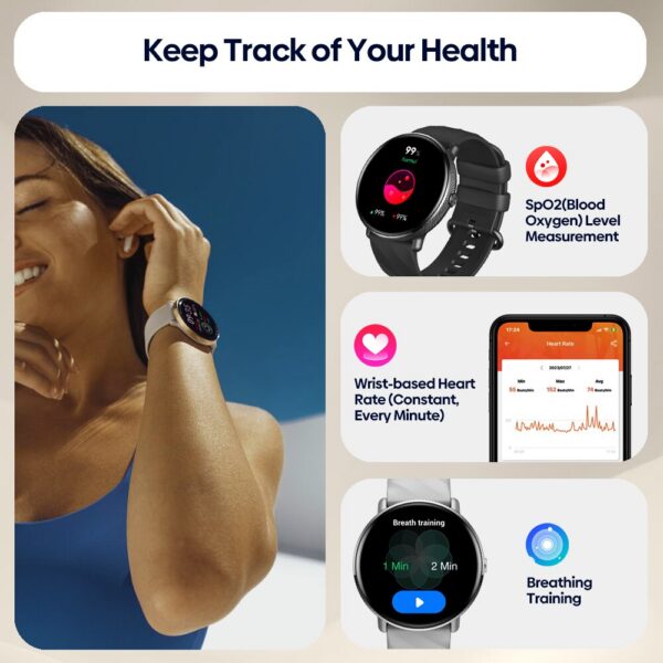 Zeblaze GTR 3 Pro Voice Calling Smart Watch AMOLED Display 316L Stainless Steel Fiess Smartwatch For Women