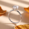 Engagement Rings for Women Moissanite Solitaire Ring Sterling Sier 1-3ct Oval Cut D Color VVSI Lab Diamond Bands Jewelry