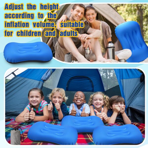 e4b9c38859f37999 Tatuo 3 Pcs Inflatable Camping Travel Pillow Ultralight Inflating Pillows Lightweight Camping Pillow Portable Backpacking Pillow for Neck Lumbar Support Hiking Sleeping Camping (Dark Blue)