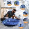 e4c0bb02ff585f42 0 Degree Sleeping Bag 100% Cotton Flannel XXL Cold Weather Winter Oversized Sleeping Bag for Adults Camping Zero Degree Big and Tall with Compression Sack