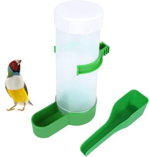 e4c58505ab919cc3 2Pcs Automatic Bird Feeder Bird Waterer & Feeder Parakeet Hanging Food Dispenser Bird Cage Accessories for Parrots Budgie, Cockatiel, Lovebirds (150 ml / 5.1 oz)