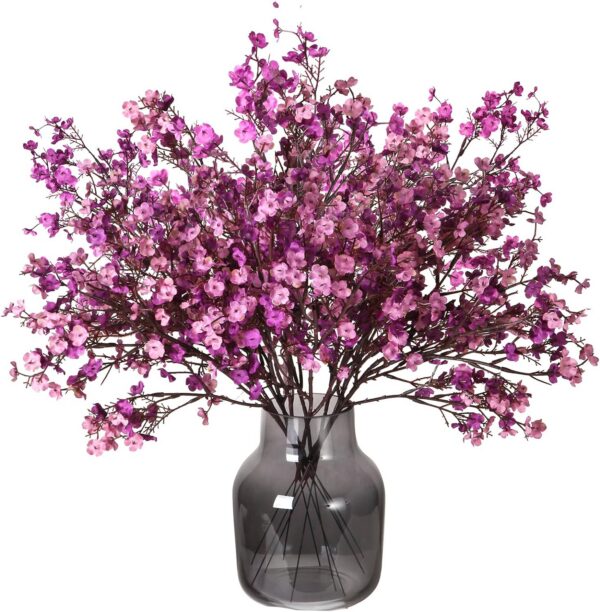 e4d4398a553f9d89 Momkids 6 Pcs Babys Breath Bulk Artificial Faux Silk Flower Gypsophila Bouquet Winter Real Touch Fake Floral for Office Kitchen Wedding Restaurant Centerpieces Christmas Party Decor (White)