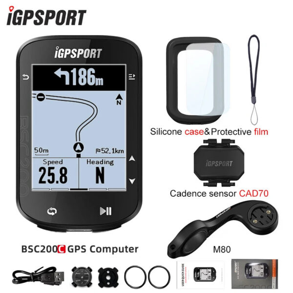 e4ead79553c637a6 IGPSPORT BSC200C Cycle Bicycle GPS Computer Wireless Speedometer Bike Digital ANT+ Route Navigation Stopwatch Cycling Odometer